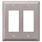 Amerelle Wall Plate, Number of Gangs: 2 Steel, Steel, Brushed Nickel Finish, Gray 163RRBN - alternate 3